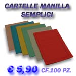 CARTELLA MANILLA SEMPLICI CF. 100 PZ F.TO 35X25